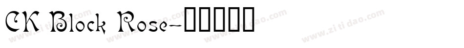 CK Block Rose字体转换